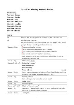 Have Fun Making Acrostic Poems