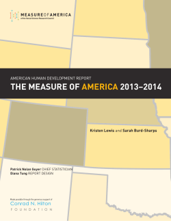 THE MEASURE OF AMERICA 2013&ndash;2014