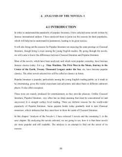 popularity of popular literature: a study in science fiction