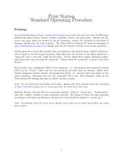 Print Station SOP