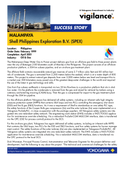 MALAMPAYA Shell Philippines Exploration BV (SPEX)