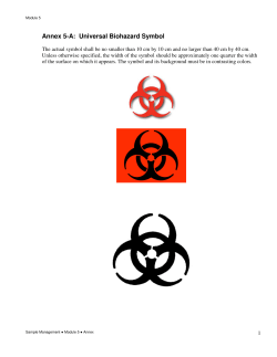 Annex 5-A: Universal Biohazard Symbol