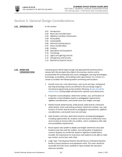 Section 5: General Design Considerations