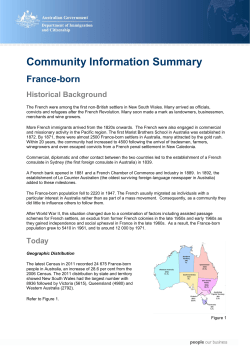 France Community Information Summary