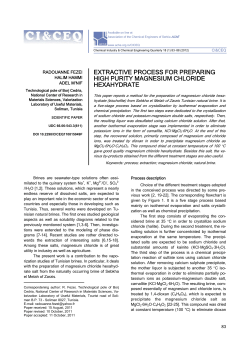 extractive process for preparing high purity magnesium chloride