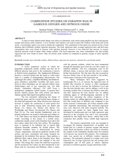 COMBUSTION STUDIES ON PARAFFIN WAX IN GASEOUS