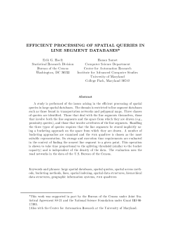 efficient processing of spatial queries in line segment databases