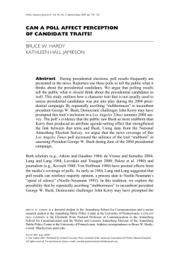 can a poll affect perception of candidate traits?