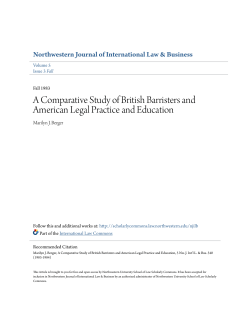 A Comparative Study of British Barristers and American Legal