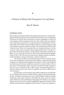 6 A History of African Soil