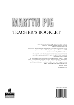 teacher`s booklet - Pearson Schools and FE Colleges