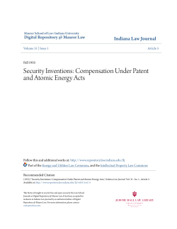 Security Inventions: Compensation Under Patent and Atomic Energy