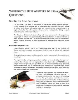 Essay Questions