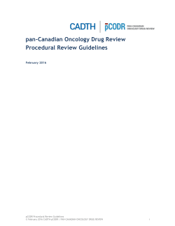 pCODR Procedural Review Guidelines