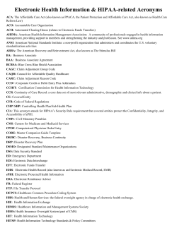 Electronic Health Record-related Acronyms