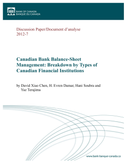 Canadian Bank Balance-Sheet Management: Breakdown by Types
