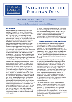 Trade and the 2016 European Referendum
