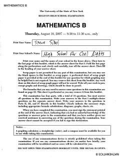 Math. B - Aug. `07