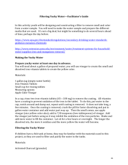 Filter Your Yucky Water