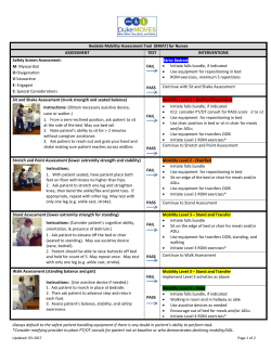 Bedside Mobility Assessment Tool (BMAT) for Nurses
