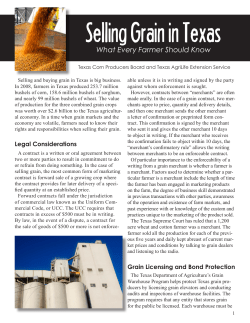 Selling Grain in Texas