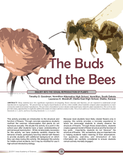 The Buds and the Bees: Inquiry into the Sexual Reproduction of Plants