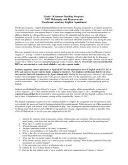 Grade 10 Summer Reading Program: 2017