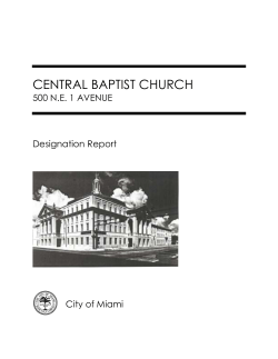 central baptist church - City of Miami: Historic Preservation