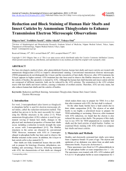 Reduction and Block Staining of Human Hair Shafts