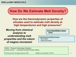How Do We Estimate Melt Density?