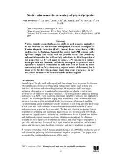 Non-intrusive sensors for measuring soil physical properties, PMR