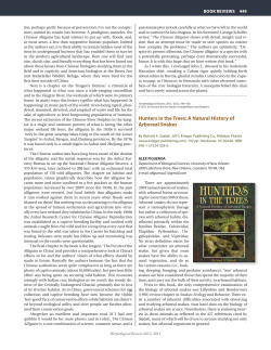 hunters in the trees: A natural history of Arboreal Snakes