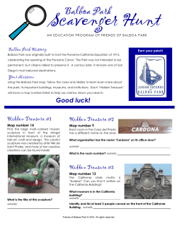 Scavenger Hunt - Friends of Balboa Park