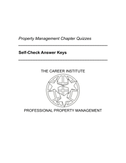 Property Management Chapter Quizzes Self