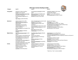 DSST: Byers Summer Reading List 2016