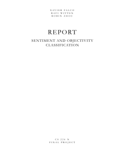 sentiment and objectivity classification