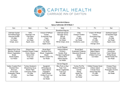 our weekly menus - Capital Health Care Network