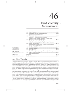 Fluid Viscosity Measurement - Northern Illinois University