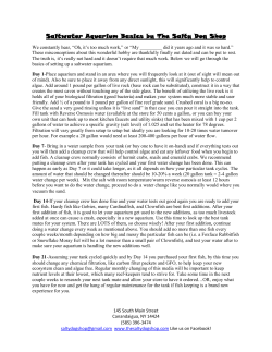 Saltwater Aquarium Basics by The Salty Dog Shop