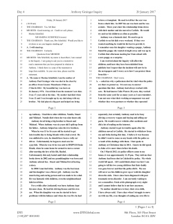 Day 4 Anthony Grainger Inquiry 20 January 2017 (+44)207 4041400