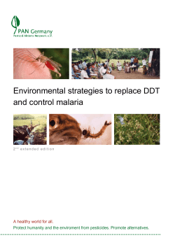 Environmental strategies to replace DDT and