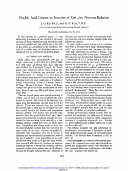 Nucleic Acid Content in Intestines of Rats after