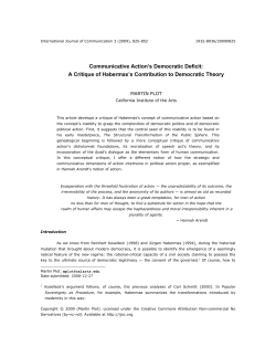 Communicative Action`s Democratic Deficit: A Critique of