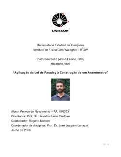 Aplica&ccedil;&atilde;o da Lei de Faraday &agrave; Constru&ccedil;&atilde;o de um - IFGW