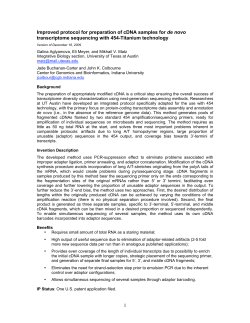 1 Improved protocol for preparation of cDNA