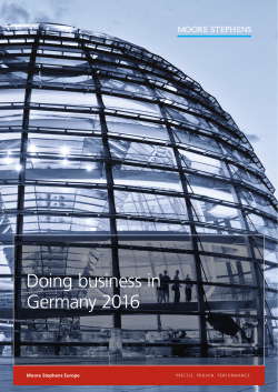 Doing business in Germany 2016 - Scott