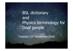 Developing a Bilingual Online Glossary of Science Signs: An