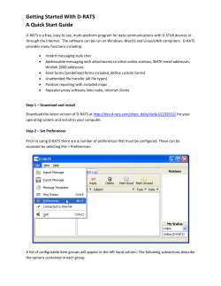 Getting Started With D-RATS A Quick Start Guide - D