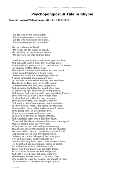 Psychopompos: A Tale in Rhyme