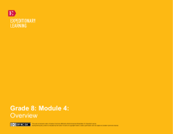 Grade 8: Module 4: Overview